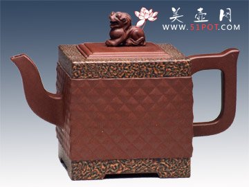 紫砂壶图片：钻狮 - 美壶网