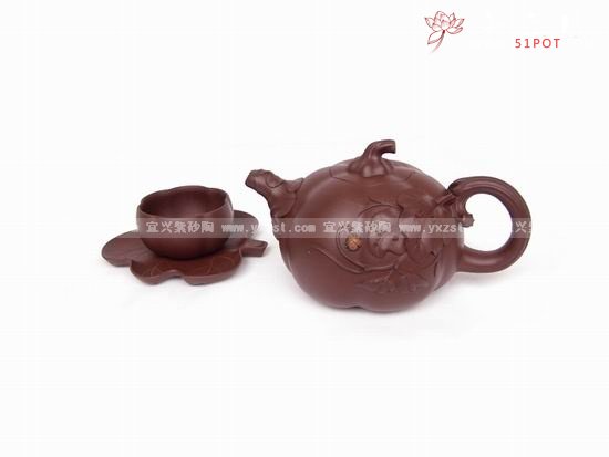 紫砂壶图片：南瓜套壶① - 美壶网